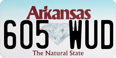 AR license plate 605WUD