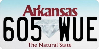 AR license plate 605WUE