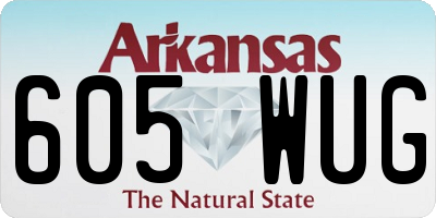 AR license plate 605WUG