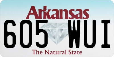 AR license plate 605WUI