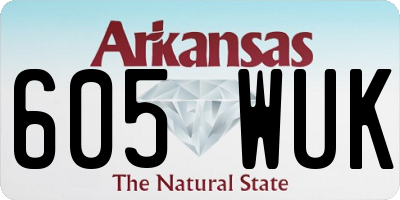 AR license plate 605WUK
