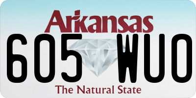 AR license plate 605WUO