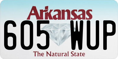 AR license plate 605WUP