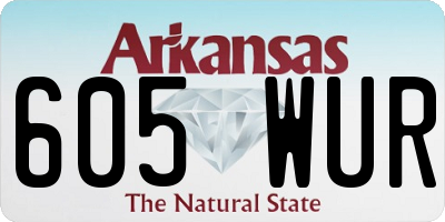 AR license plate 605WUR