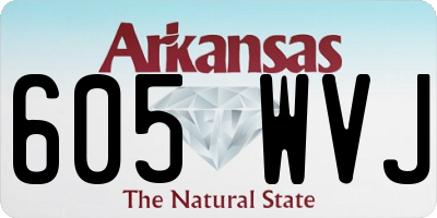 AR license plate 605WVJ