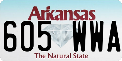 AR license plate 605WWA