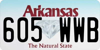 AR license plate 605WWB