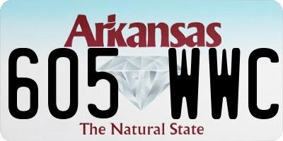 AR license plate 605WWC