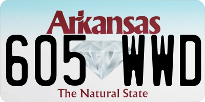 AR license plate 605WWD