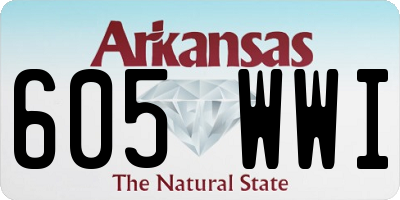 AR license plate 605WWI