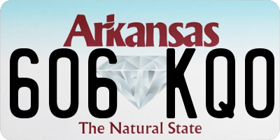 AR license plate 606KQO