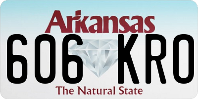 AR license plate 606KRO