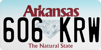 AR license plate 606KRW