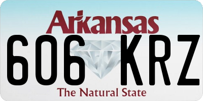 AR license plate 606KRZ
