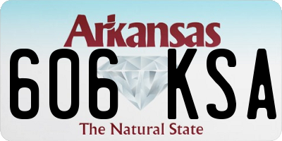 AR license plate 606KSA