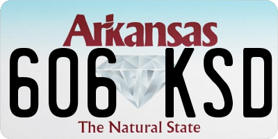 AR license plate 606KSD