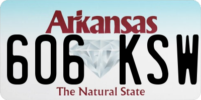 AR license plate 606KSW