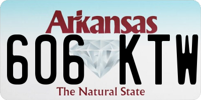 AR license plate 606KTW