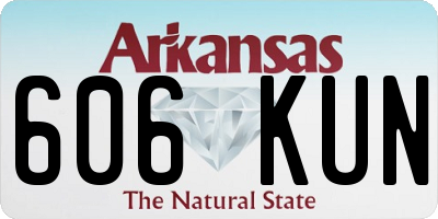 AR license plate 606KUN