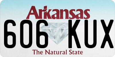 AR license plate 606KUX