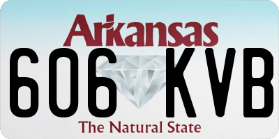 AR license plate 606KVB