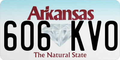 AR license plate 606KVO