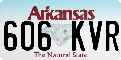 AR license plate 606KVR