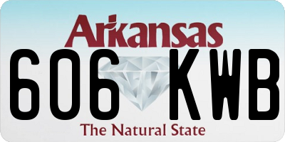 AR license plate 606KWB