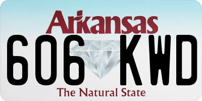 AR license plate 606KWD