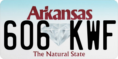 AR license plate 606KWF