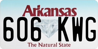 AR license plate 606KWG