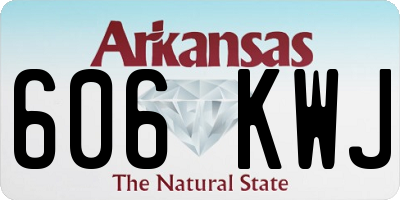 AR license plate 606KWJ