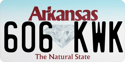 AR license plate 606KWK