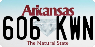 AR license plate 606KWN