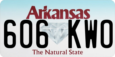 AR license plate 606KWO