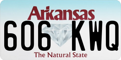 AR license plate 606KWQ