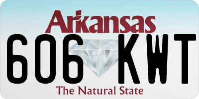 AR license plate 606KWT