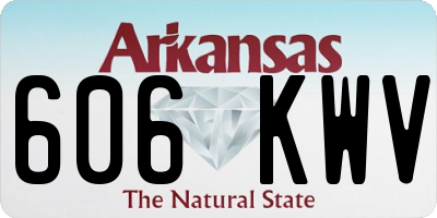 AR license plate 606KWV