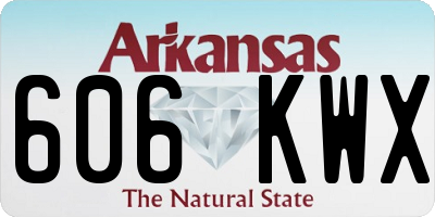 AR license plate 606KWX
