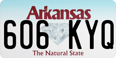 AR license plate 606KYQ