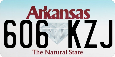AR license plate 606KZJ