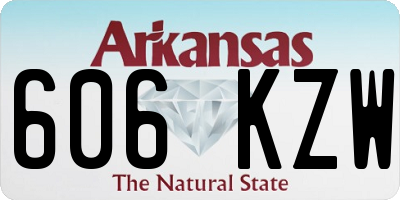 AR license plate 606KZW