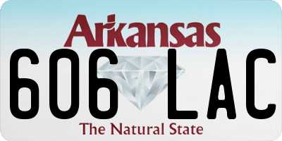 AR license plate 606LAC
