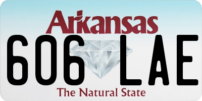 AR license plate 606LAE