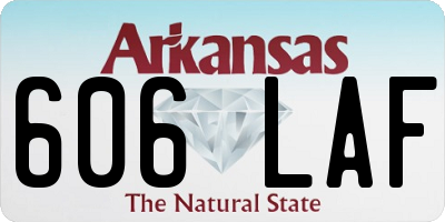 AR license plate 606LAF