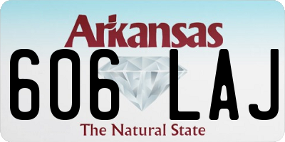 AR license plate 606LAJ
