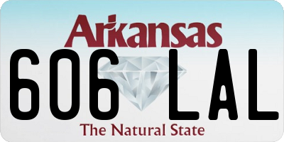 AR license plate 606LAL
