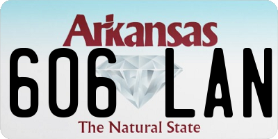 AR license plate 606LAN