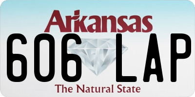 AR license plate 606LAP