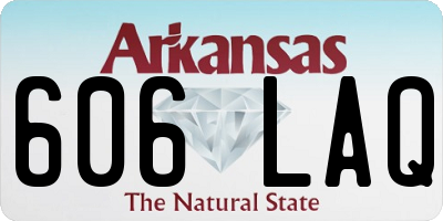 AR license plate 606LAQ
